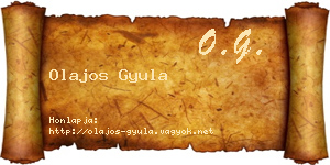 Olajos Gyula névjegykártya