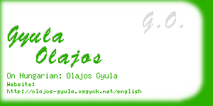 gyula olajos business card